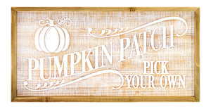 Rectangular Pumpkin Patch Sign