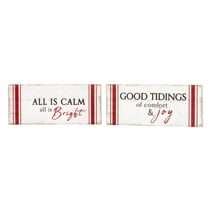 Rectangular Christmas Block Sign (2 styles)