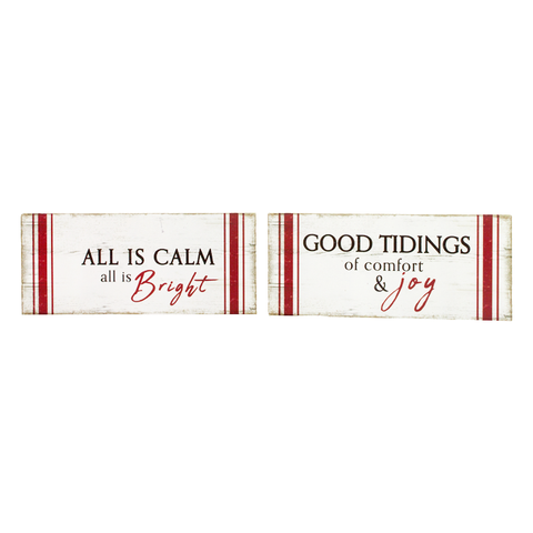 Rectangular Christmas Block Sign (2 styles)