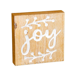 Joy Block Winter Sign