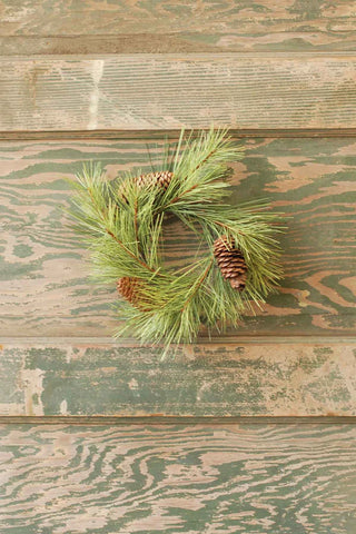 Northern Soft Pine Candle Ring with Cones