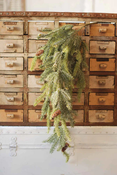 Frosted White Spruce Greenery Collection