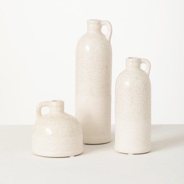 White Speckled Vase Collection