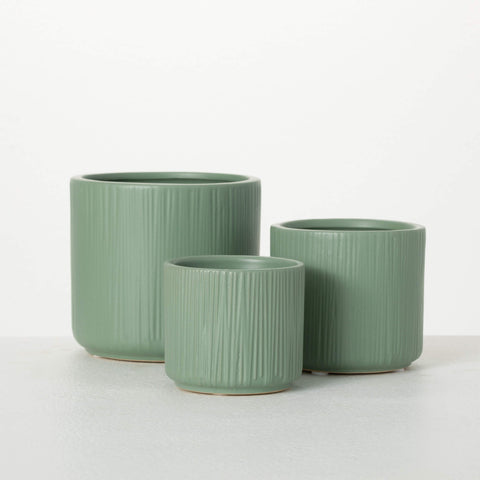 Round Sage Ceramic Planter (3 sizes)