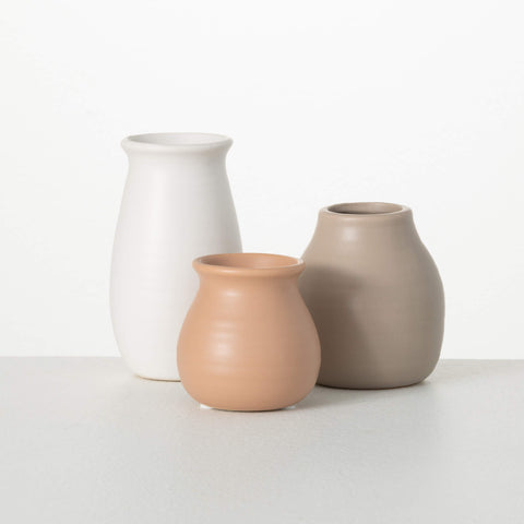Blush-Colored Matte Vessel Vase (3 styles)