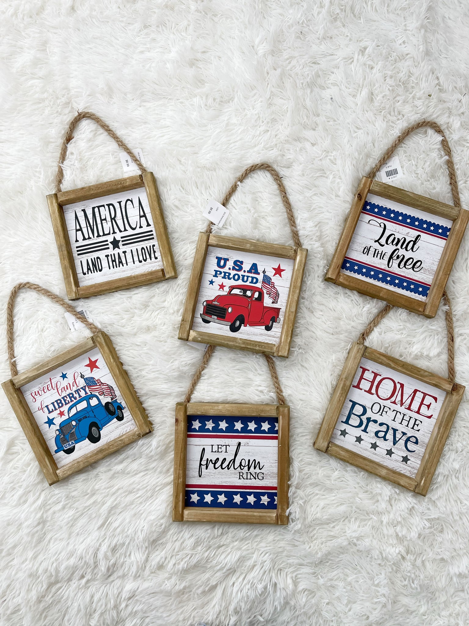 Wooden Americana Wall Hanging Signs (Multiple Styles)