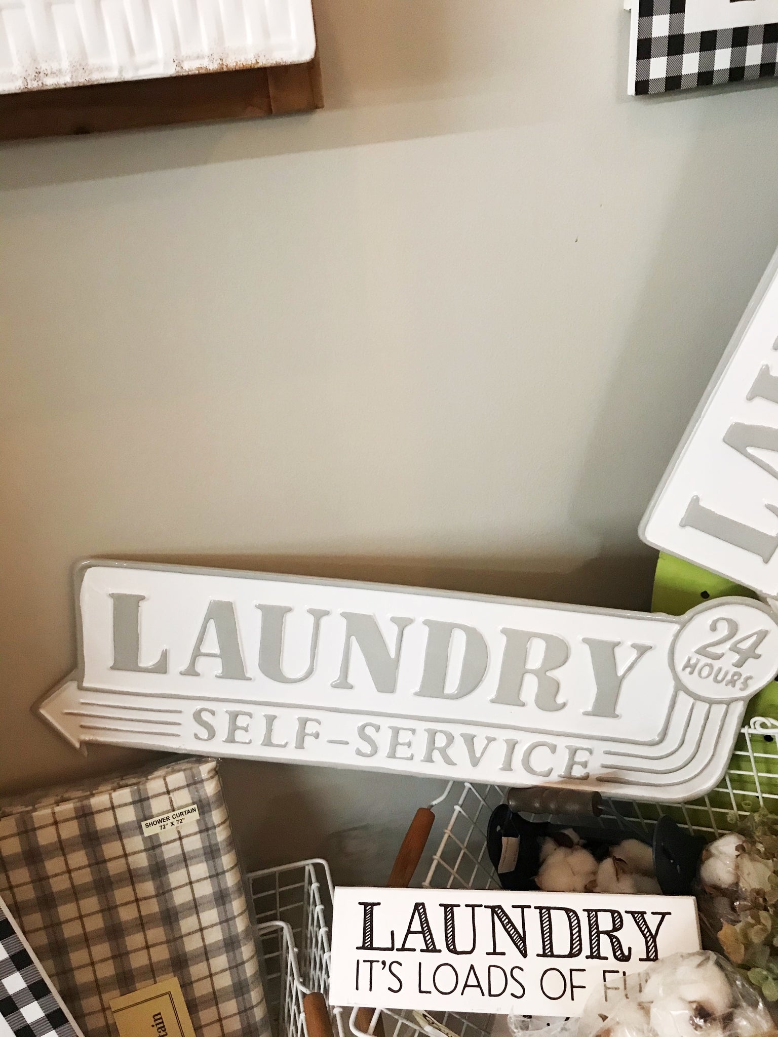 Laundry Self-Service Tin Sign