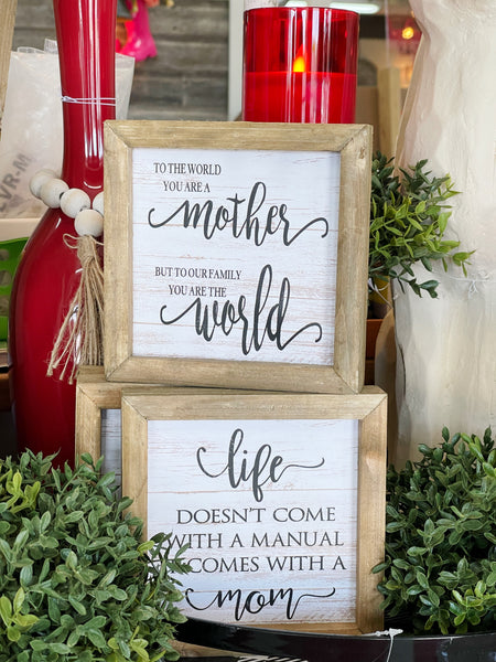 Wooden Mother Inspiration Signs