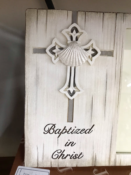Baptized in Christ Distressed Photo Frame