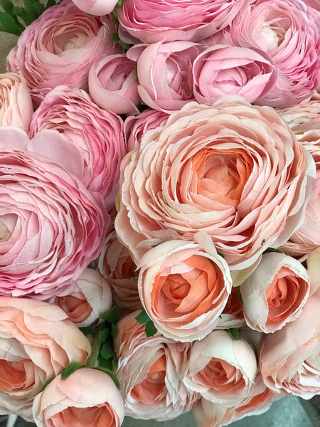 Fresh Touch Light Coral Open Ranunculus