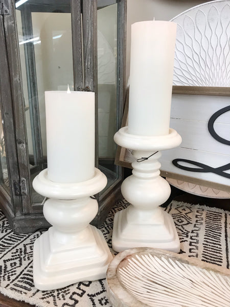 Cream Ceramic Candle Stand