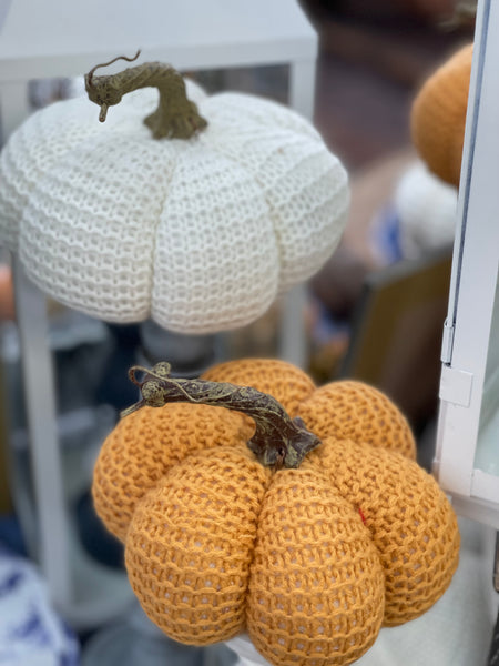 Knit Stuffed Pumpkin