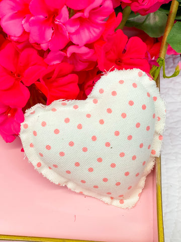 PINK DOT MINI HEART PILLOW