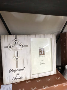 Baptized in Christ Distressed Photo Frame
