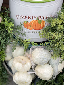 Teal/Cream Pumpkin Mix