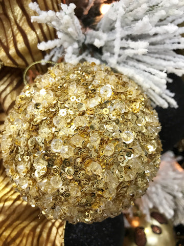 Ice Sequin Ball Ornament