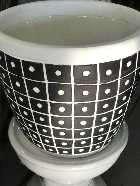 Dots & Stripes Patterned Pot