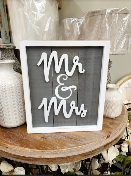 Mr. & Mrs. Wooden Sign