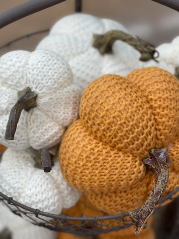 Knit Stuffed Pumpkin