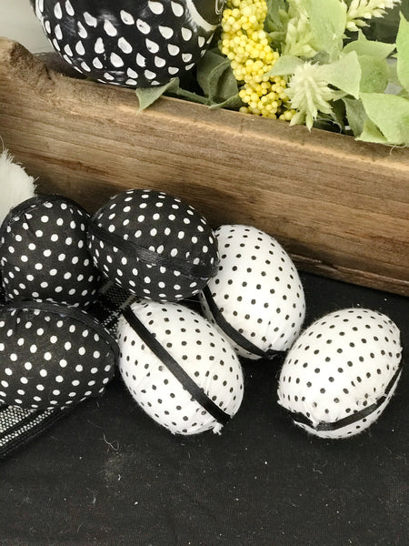 Fabric Polka Dot Eggs
