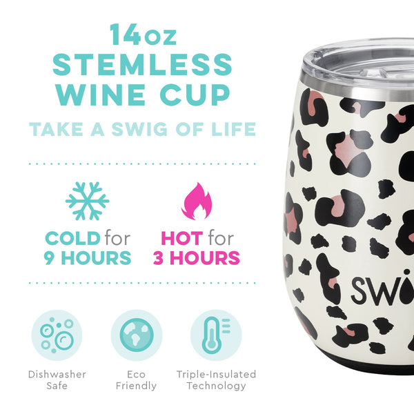 Luxy Leopard Stemless Wine Cup