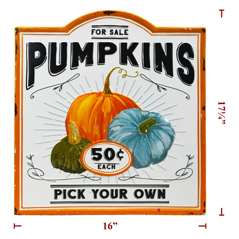 50 cent Pumpkins Sign