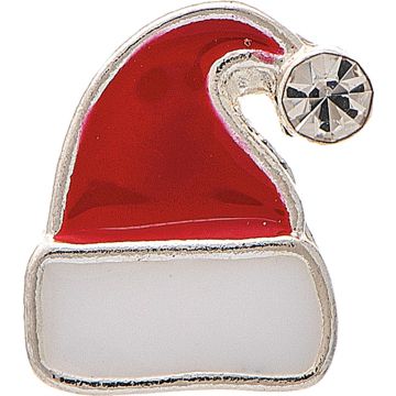Santa Hat with Crystal Earring